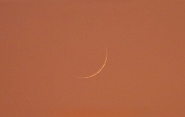 New moon seen, 1 January 2025 by several witneses. This moon marks the beginning of the 11th Hebrew month according to the Biblical Torah Calendar. and the written Torah of Moshe. Photo credited to Becca Biderman, Ancient Path New Moon, Poriya Ilit, Israel.