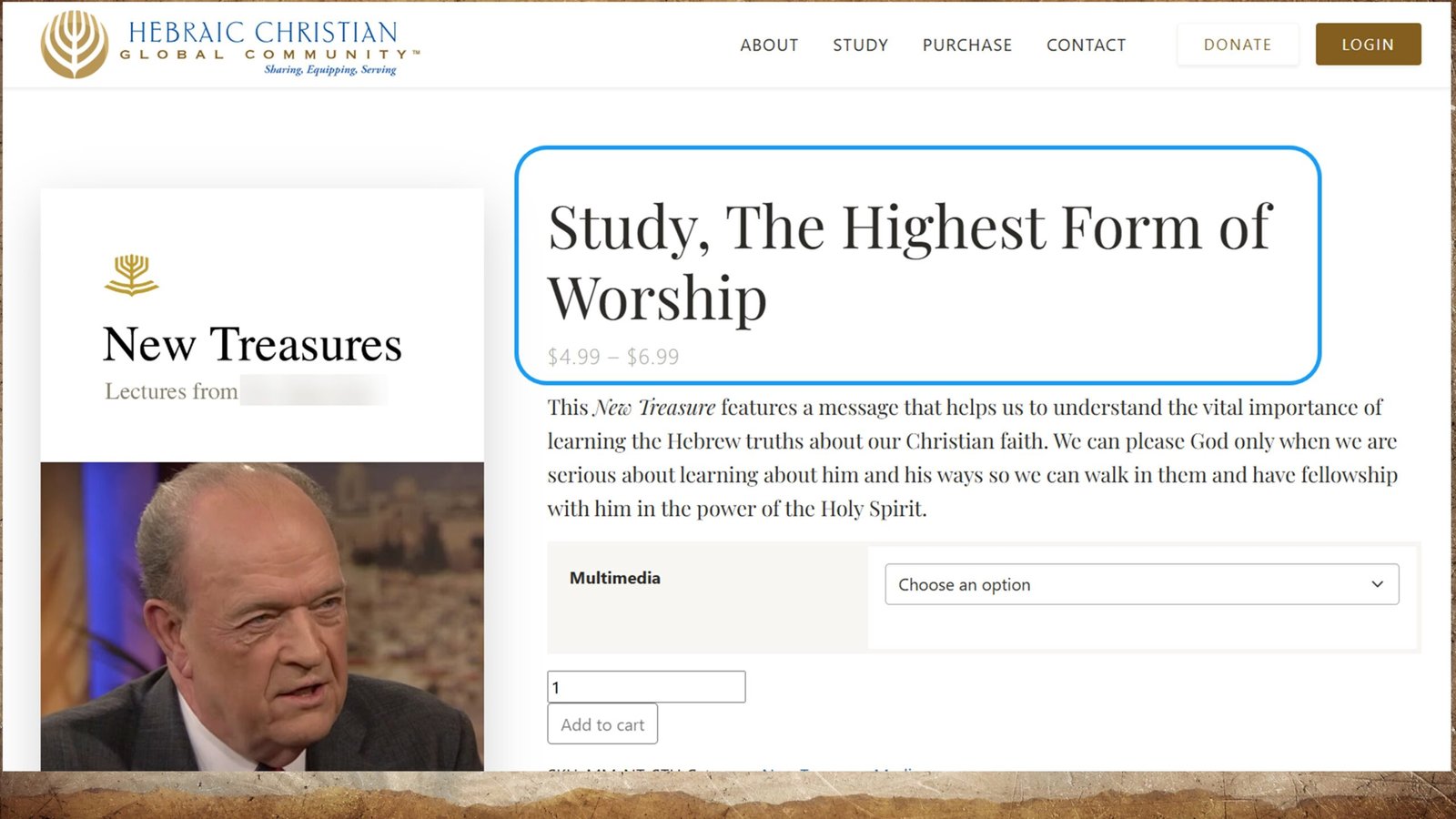 Highest Form of Worship, New Treasures, Hebraic Christian