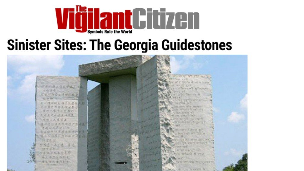 Vigilant Citizen Georgia Guidestones