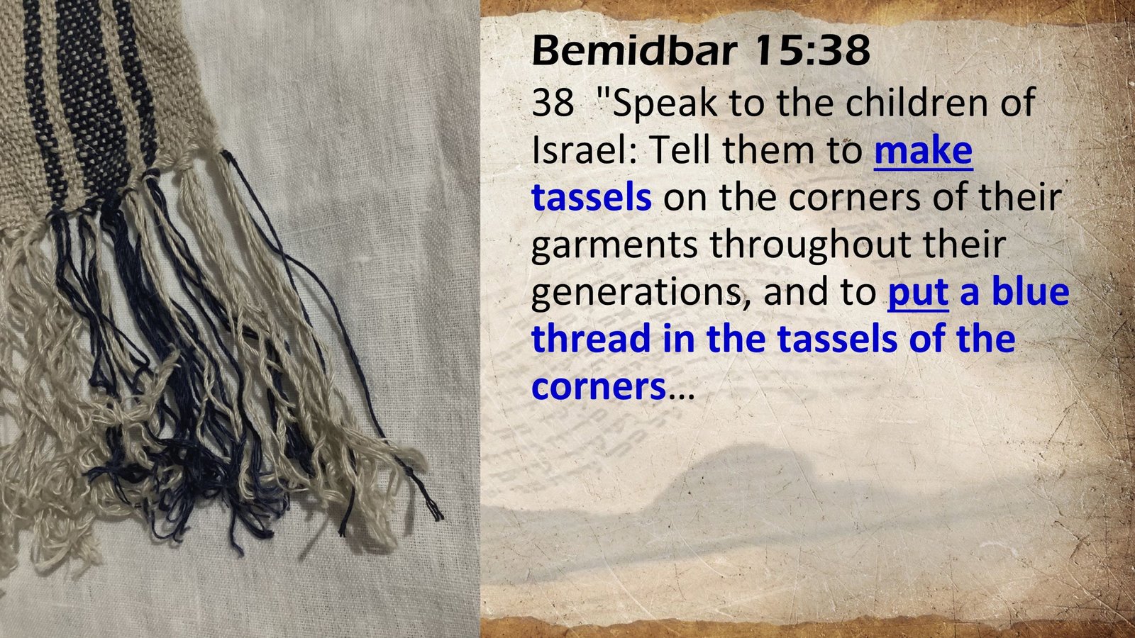 Tallit, tzitzit, snail dye, commandments, written Torah