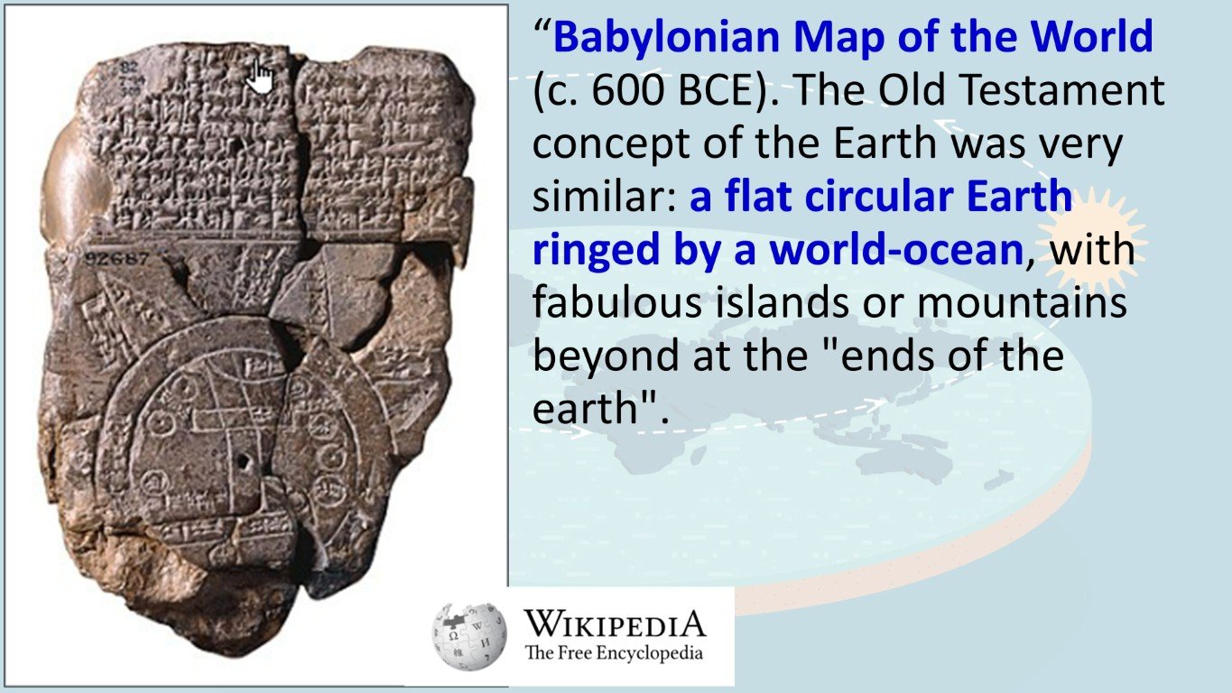 Babylonian map of the world 600 BCE flat circular earth