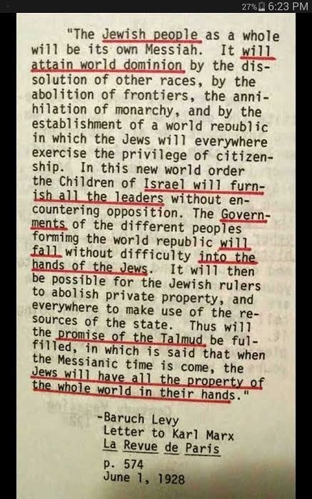Baruch Levy Letter to Karl Marx 1