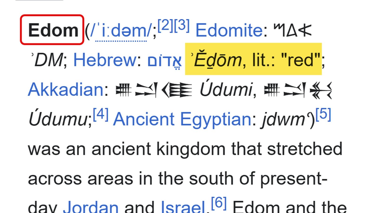 Edom-definition