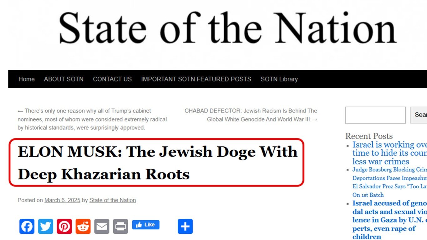 Elon Musk Jewish Dodge Khazarian roots