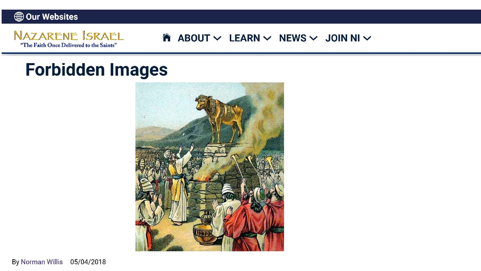 Forbidden Images, Nazarene Israel, Original Faith