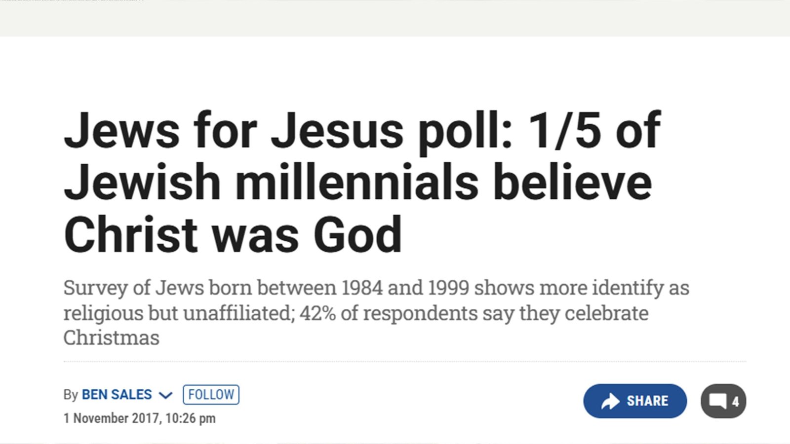 Jews for Jesus poll