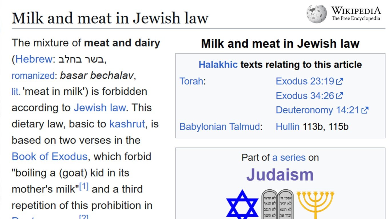 Milk and meat in Jewish law