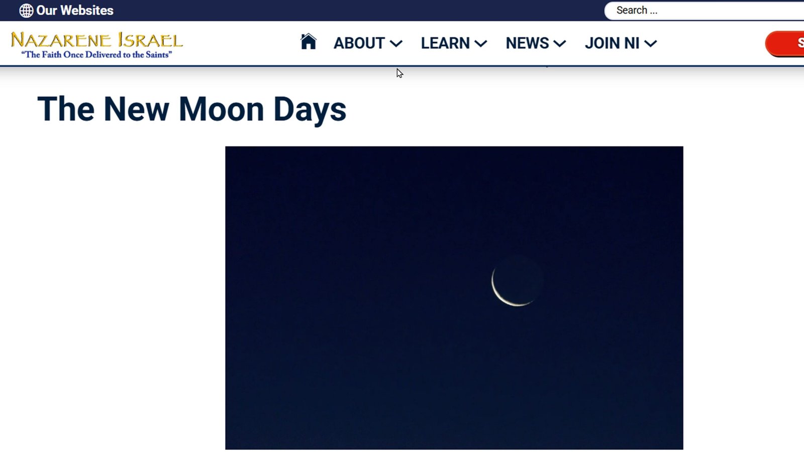 New Moon Days, Nazarene Israel