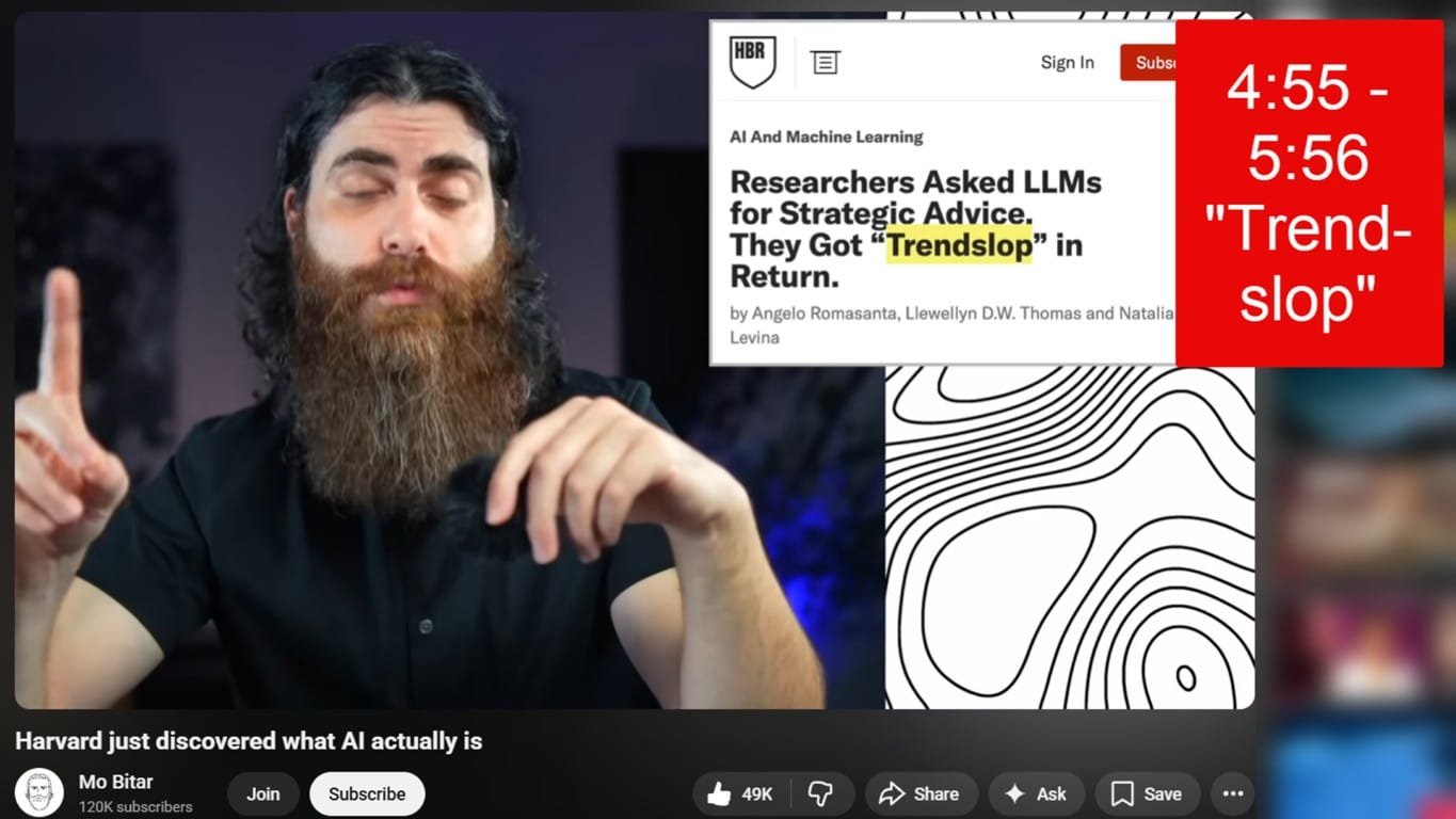 Video Commentary on AI and Trendslop