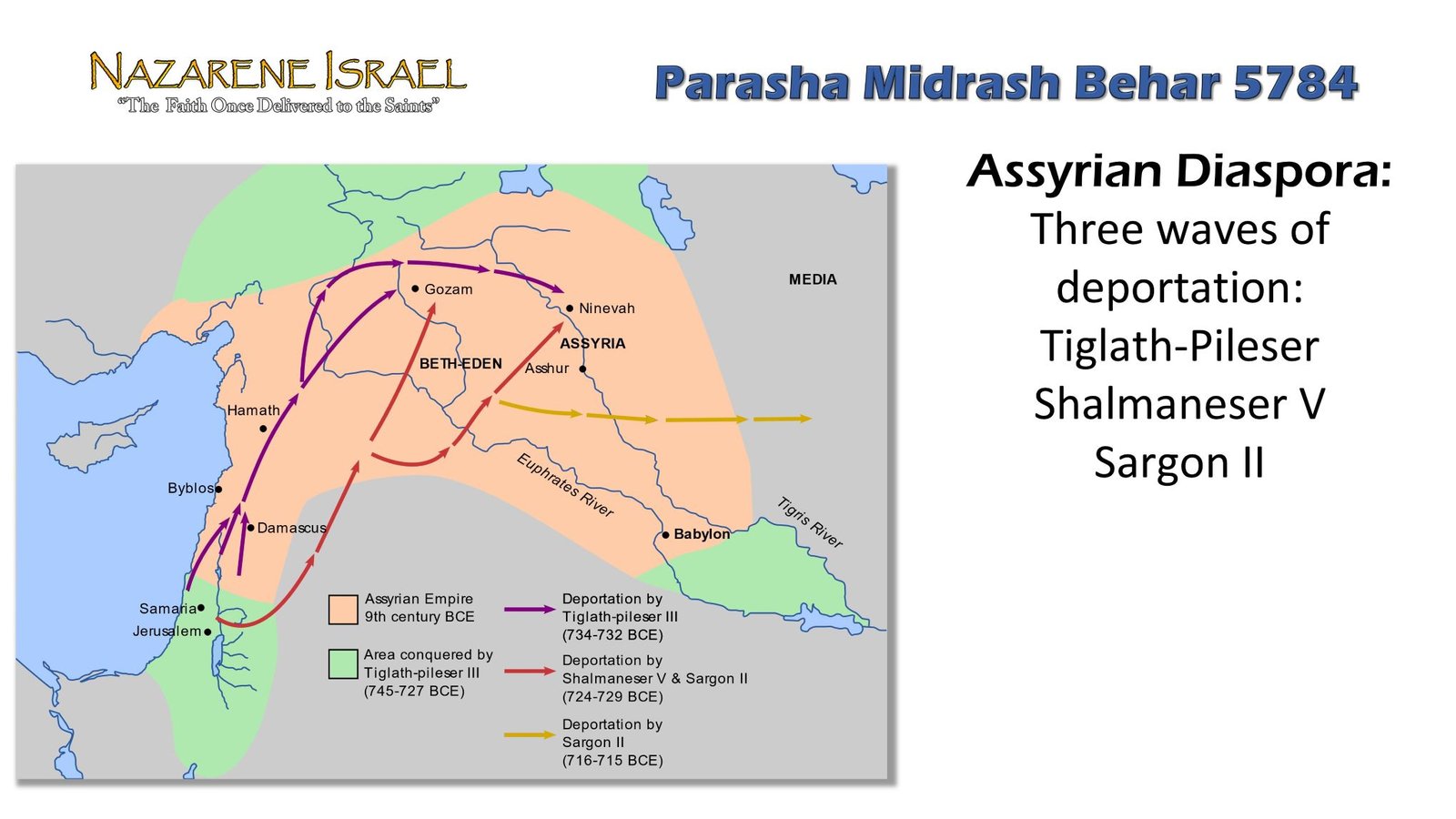 Assyrian Diaspora, Tiglath-Pileser Shalmaneser V Sargon II, 10 tribes of Israel, Lost tribes, Ephraim