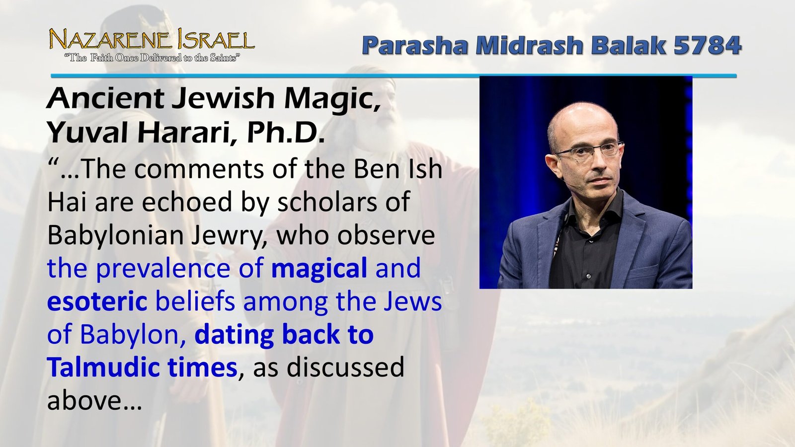 Ancient Hebrew Magic, Yuval Harari