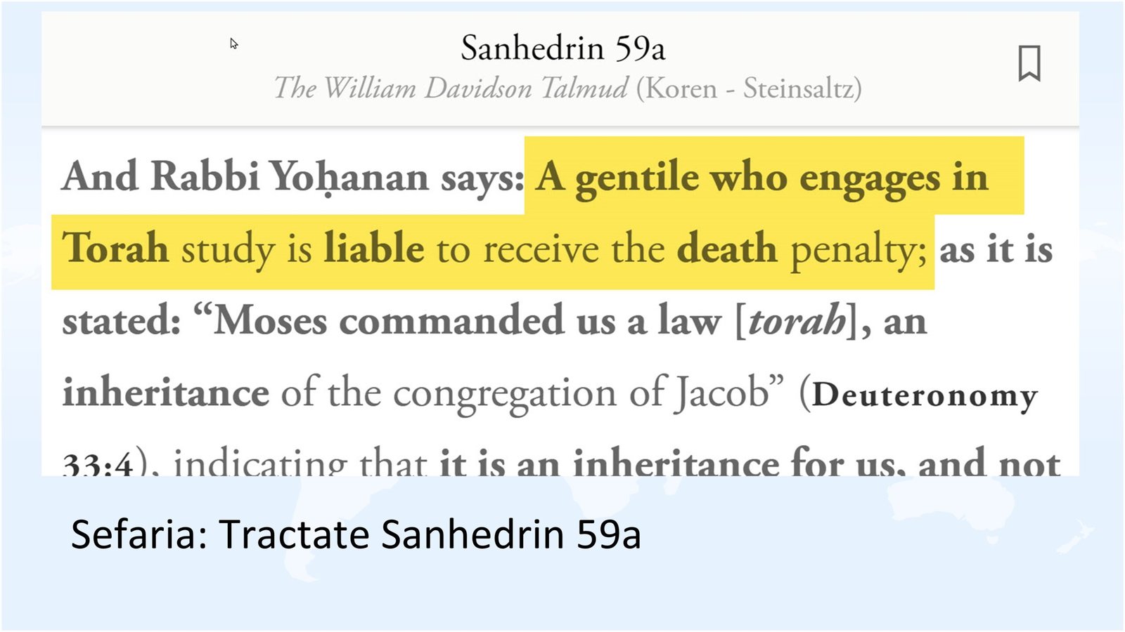 Talmud, Talmudic Replacement Theology, Sanhedrin 58b-59a, anti-Torah, written Torah, Torah of Moshe, the same Torah, Leviticus 24:22, one Torah