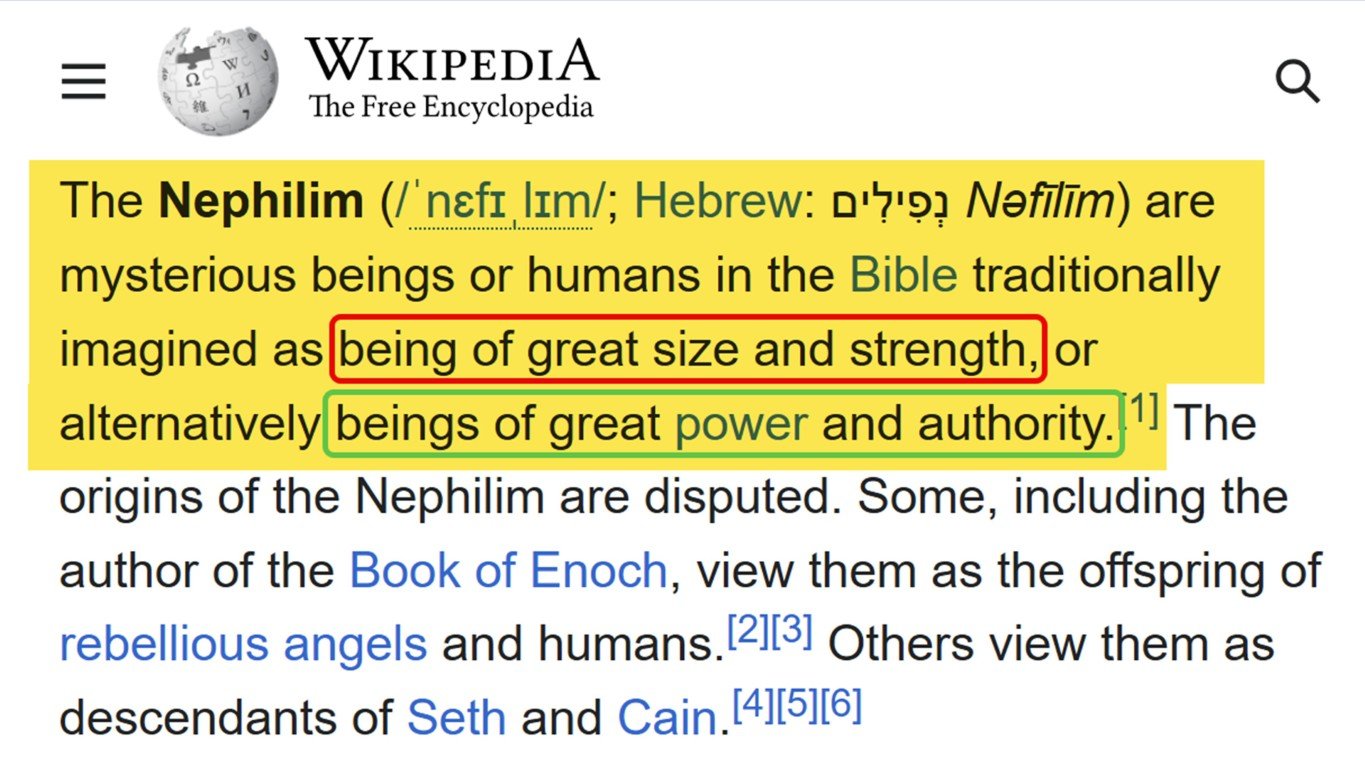 Wikipedia Nephilim