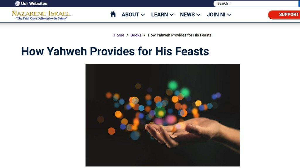 How Yahweh Provides for His Feasts, Nazarene Israel