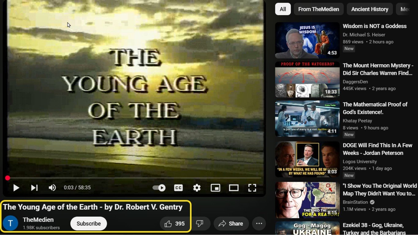 Young Age of the Earth Dr. Robert V. Gentry