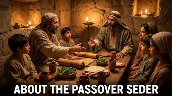 A family having dinner at a Passover Seder - NSS2 - Nazarene Israel