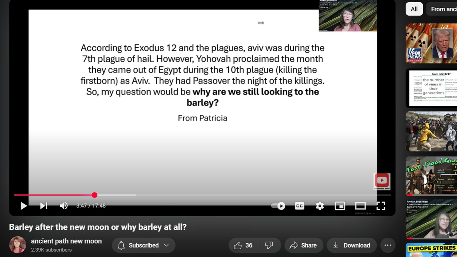 barley after the new moon or why barley at all