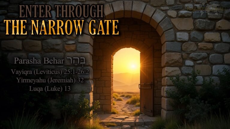 Parasha Behar 5784 (2024), narrow gate, Shemitta, Jubilee, Mystery Babylon, Babylonian Exile, Diaspora, Original Faith, Jude 3