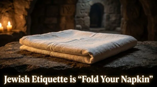 Yeshua's shroud, folded according to Jewish etikquette - NSS3 - Nazarene Israel