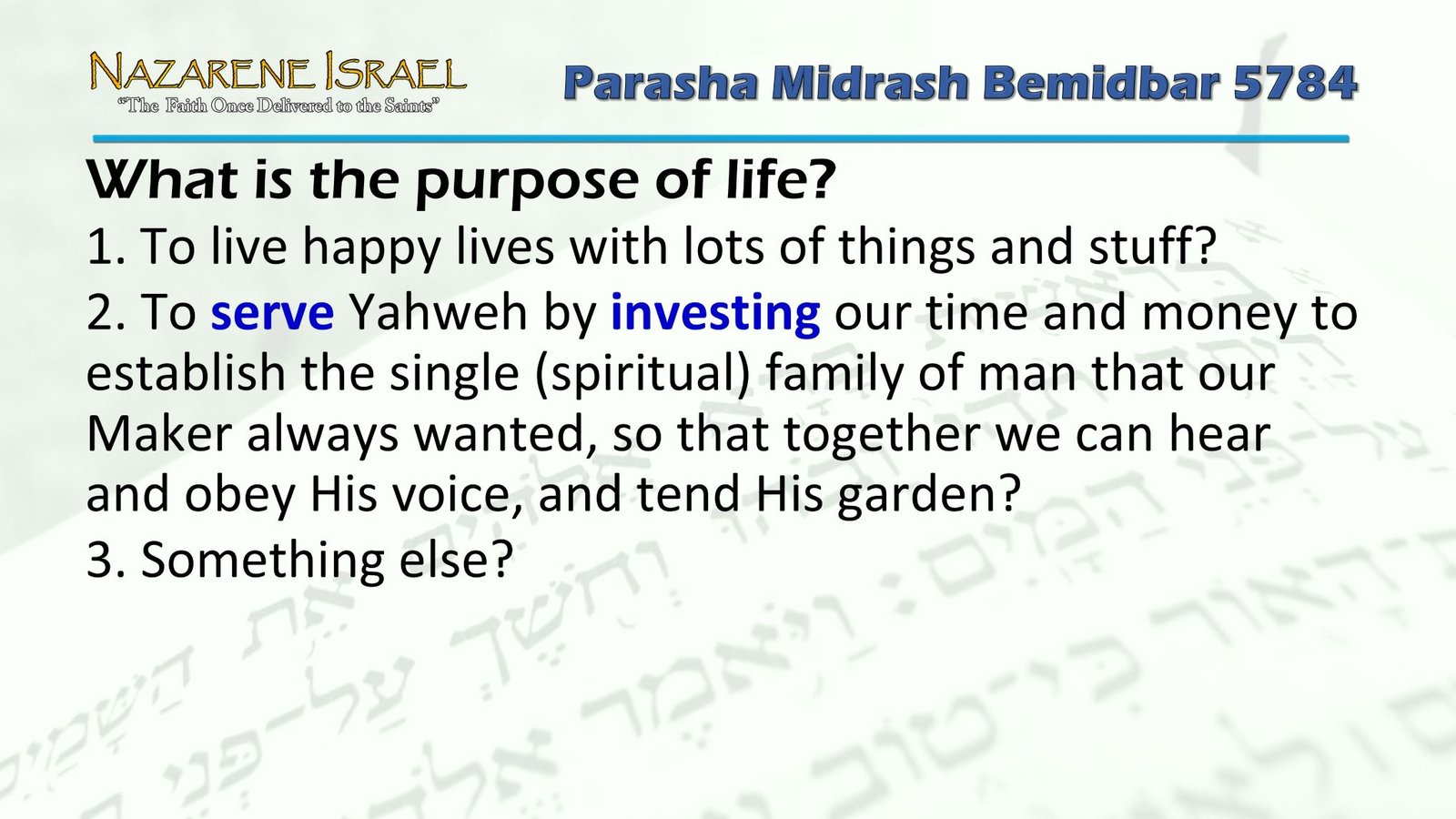 life purpose, Great Commission, the Kingdom, Discipleship, service