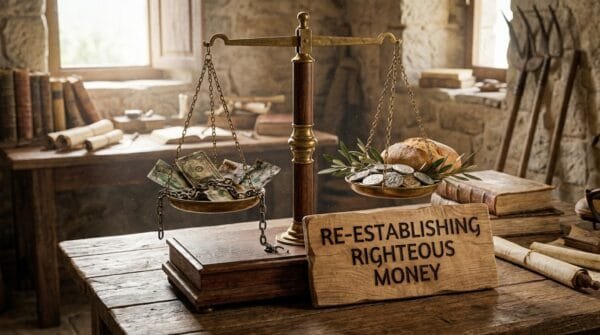 Balanzas de dinero justo - cover Re-Establishing Righteous Money - Nazarene Israel