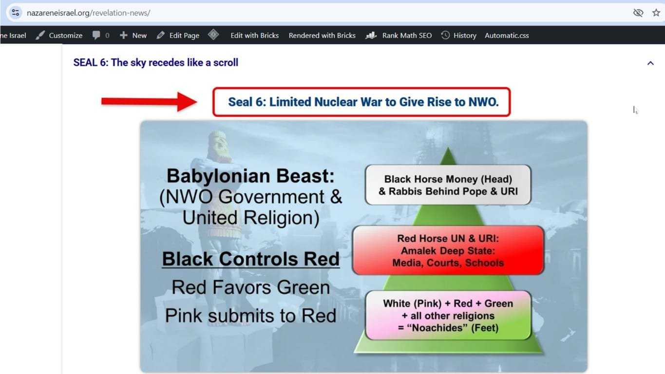 seal 6 limited nuclear war lead to NWO