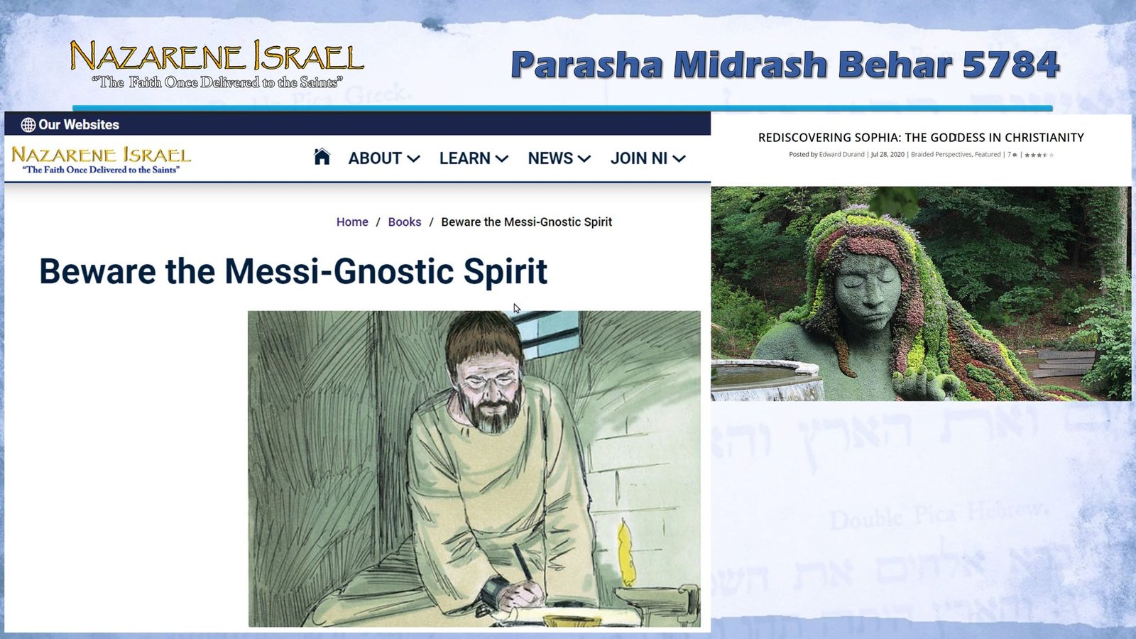 Messi-Gnostic spirit, false doctrine, Mystery Babylon