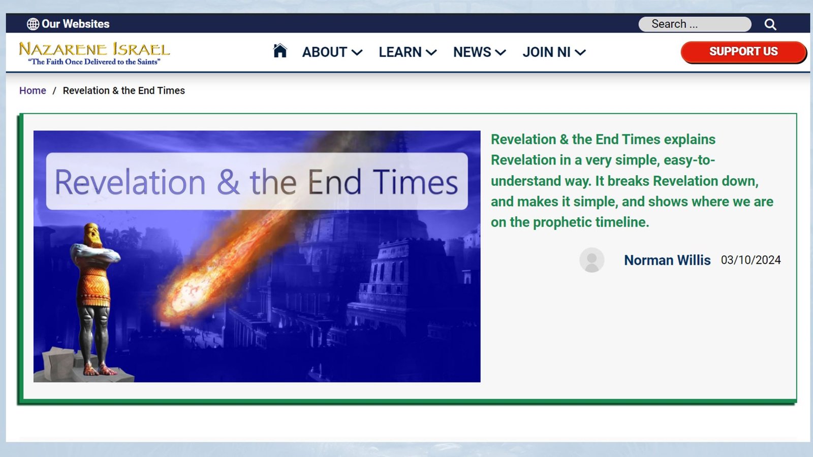 Revelation and the End Times, Nazarene Israel, end time prophecy, Mystery Babylon, Original Faith, Ingathering, Armageddon, Tribulation, 4 horses