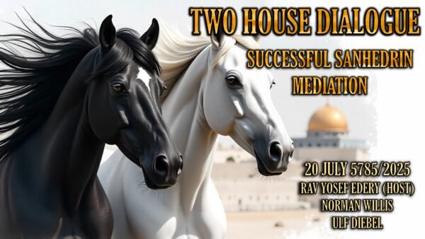 Two House Dialogue Successful Sanhedrin Mediation, Ulf Diebel, Rav Edery, 20 July 2025