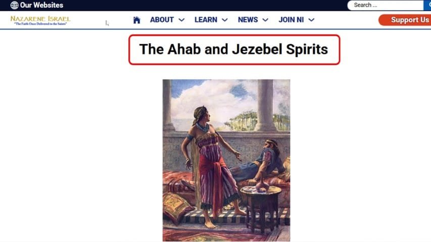 the Ahab and Jezebel Spirits, by Nazarene Israel