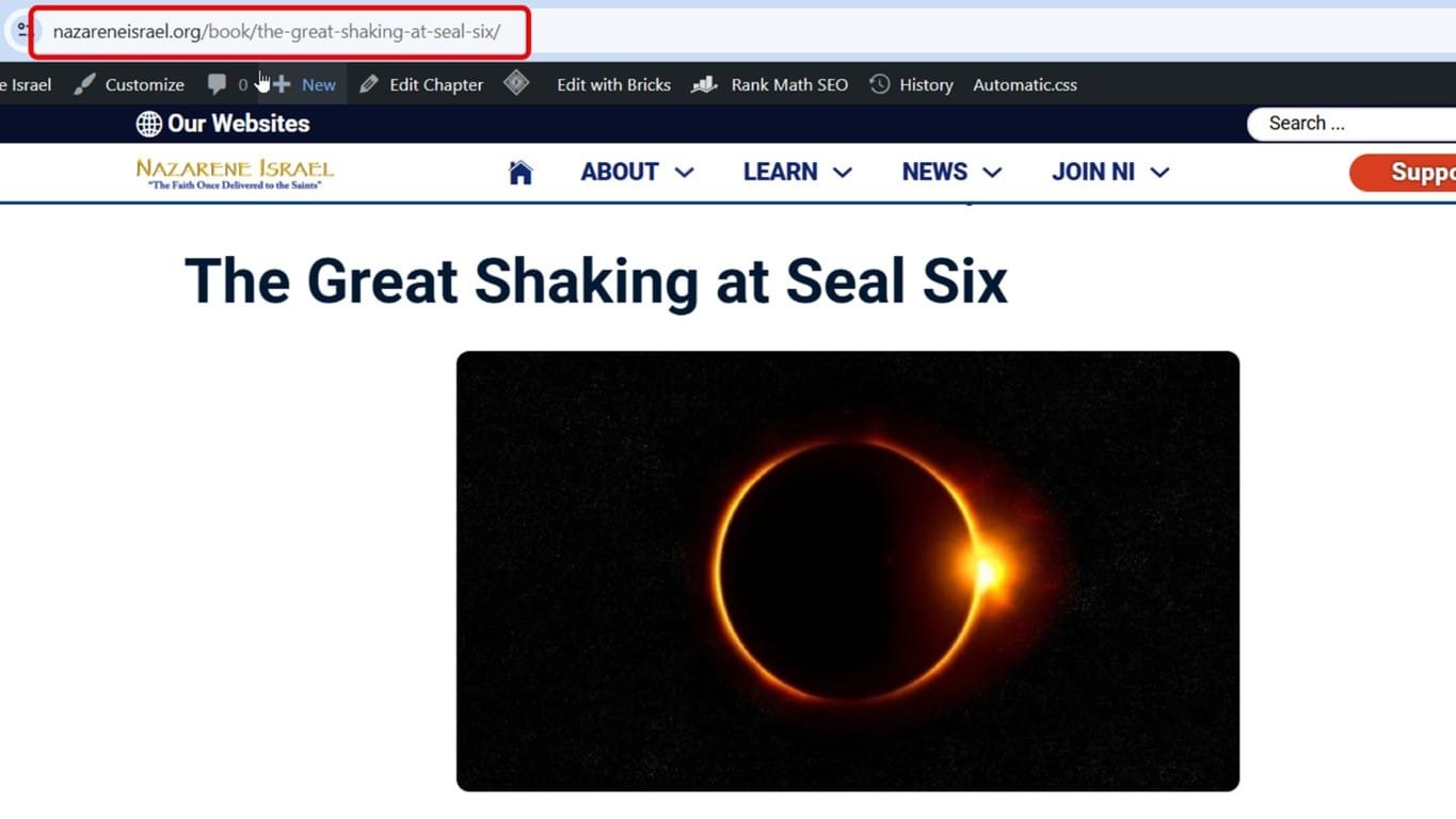 the great shaking at seal six study