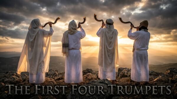 4 ángeles tocando las primeras 4 trompetas del apocalipsis - chapter The First Four Trumpets - Nazarene Israel