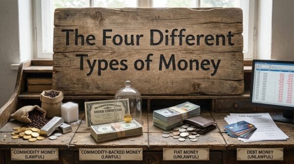 Distintos usos y origen del dinero - Cover The four different types of money - Nazarene Israel