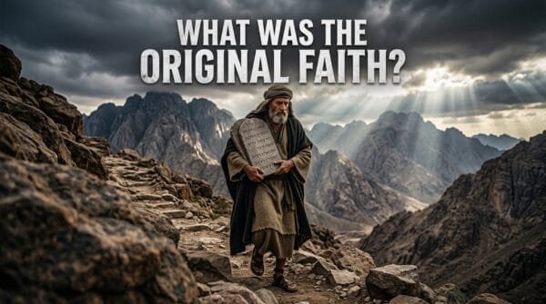 The prophet Moses coming down from Mount Sinai with the tablets of the law in his arms - The Original Faith - Nazarene Israel