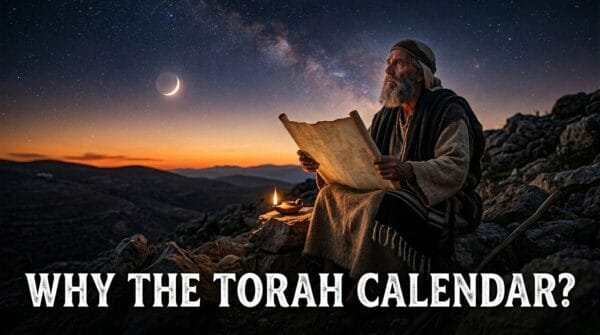 A man gazing at the stars on a starry night - The Torah Calendar - Nazarene Israel