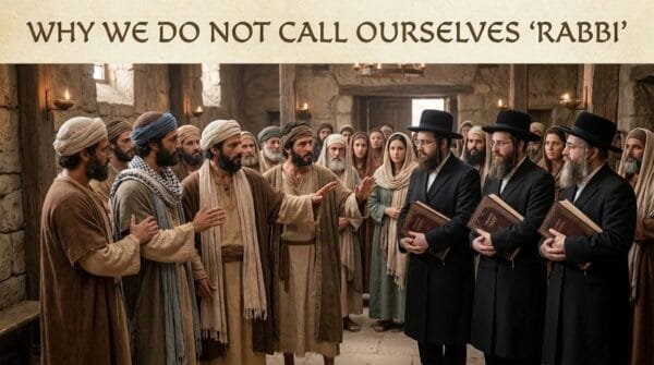 A group of Nazarenes rejecting the customs of the Orthodox Jewish rabbinate - Chapter why we do not call ourselves rabbi - Nazarene Israel