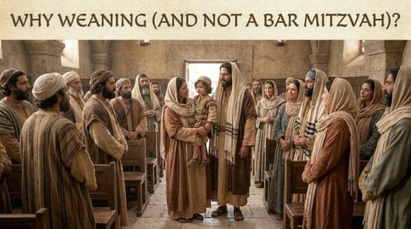 Parents introducing their son - chapter Why Weaning (and not a Bar Mitzvah)? - Nazarene Israel