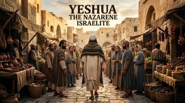 Yeshua of Nazareth walking through the city, teaching - Nazarene Israel