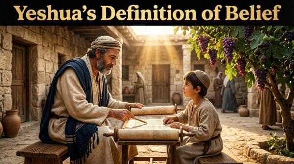 A father teaching his son the Torah so that he may become a true believer - The Torah Government - Nazarene Israel